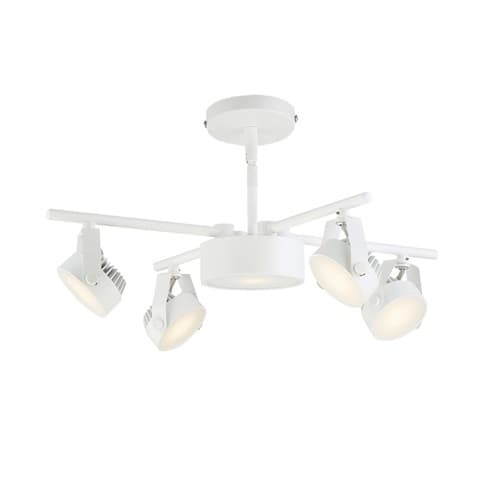 Eurofase 45W Pendant Mount 5-Light Chandelier, 120V, 3200 lm, 3000K, White