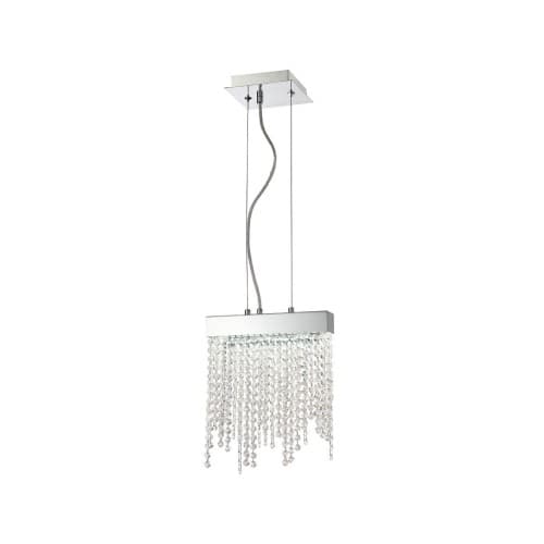 Eurofase 10W Rossi Rectangular Pendant, 800 lm, 120V, 3000K, Chrome