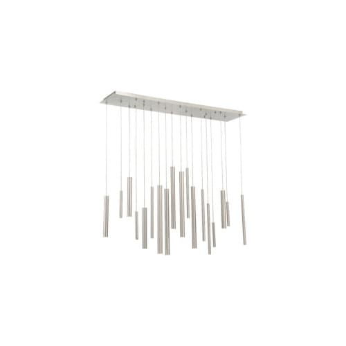 Eurofase 42-in Santana Linear Tubes Chandelier, 18 LED, 900 lm, Nickel