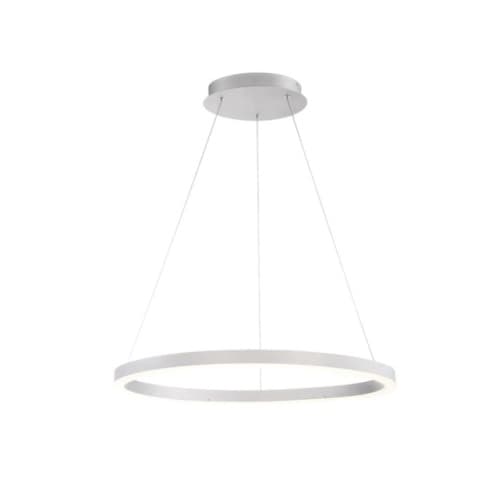 Eurofase 28-in 48W Spunto Round Chandelier, 1900 lm, 120V, 3000K, Silver