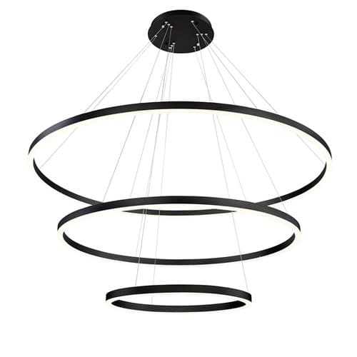 Eurofase 60-in 216W Spunto LED Chandelier, 8600 lm, 120V, 3000K, Black