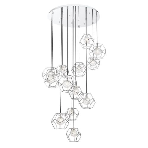 Eurofase 18.5-in 65W Round LED Chandelier, Dim, 3250 lm, 120V, 3000K