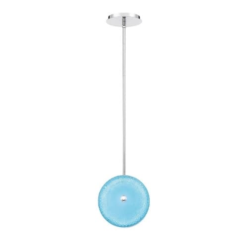 Eurofase 10-in 10W Round LED Pendant, Dim, 800 lm, 120V, 4000K, Blue