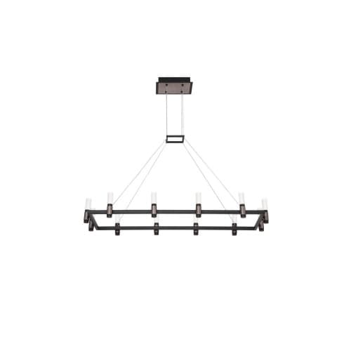 Eurofase 40-in 54W LED Chandelier, Rectangular, Dim, 1920 lm, 120V, 3000K, NKL