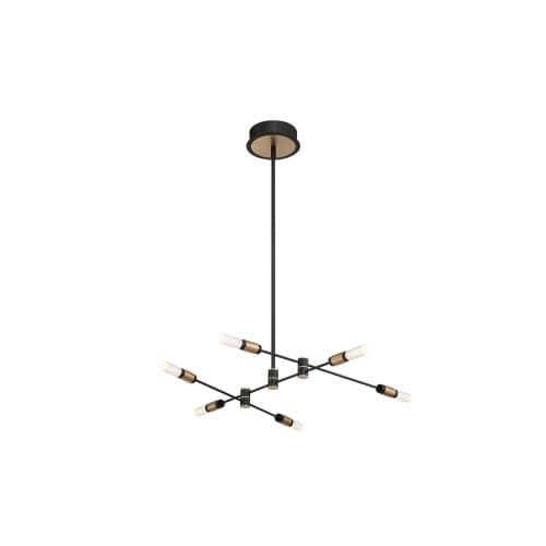 Eurofase 32-in 15W Chandelier, Dim, 800 lm, 120V, 3000K, Brass