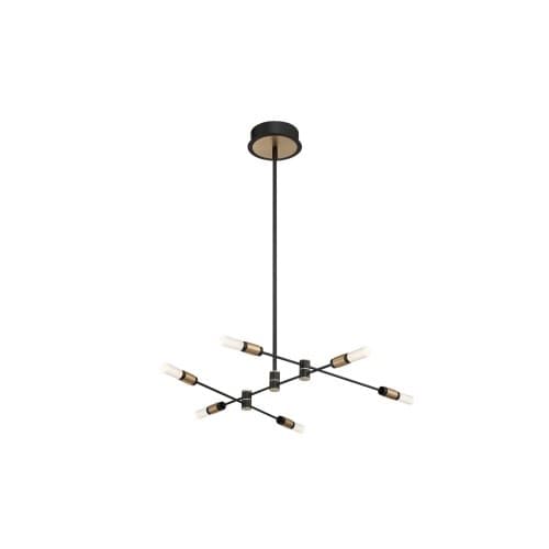 Eurofase 41-in 30W Chandelier, Dim, 1600 lm, 120V, 3000K, Brass