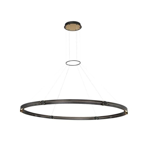 Eurofase 63-in 99W LED Chandelier, Round, Dim, 3820 lm, 120V, 3000K, Black