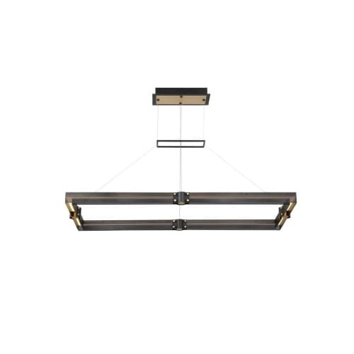 Eurofase 43-in 60W LED Chandelier, Rectangular, Dim, 2160 lm, 120V, 3000K, BLK