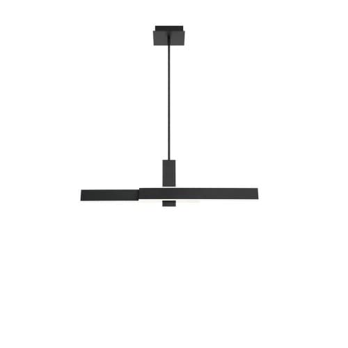 Eurofase 36-in 54W LED Chandelier, Linear, Dim, 3360 lm, 120V, 3000K, Black