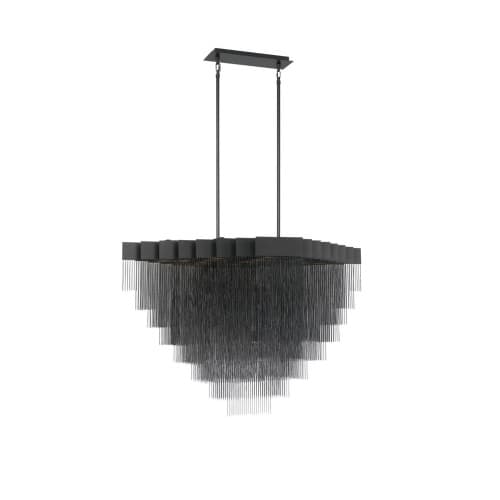 Eurofase 47-in 99W LED Chandelier, Oval, Dim, 4800 lm, 120V, 3000K, Black