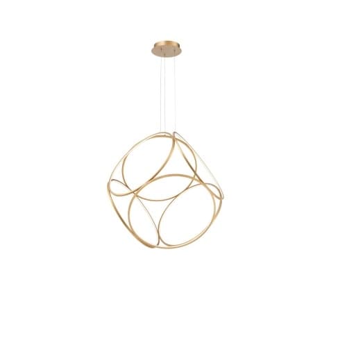 Eurofase 34-in 70W LED Wall Pendant, Round, Dim, 3500 lm, 120V, 3000K, Gold