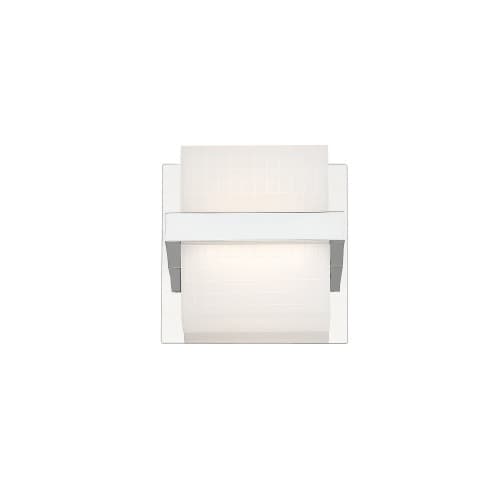 Eurofase 5-in 8W LED Wall Sconce, Dim, 550 lm, 120V, 3000K, Chrome