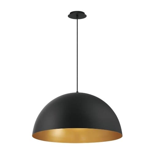 Eurofase 24-in 60W LED Pendant Light, 1125 lm, 120V, 3000K, Black/Gold