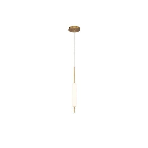 Eurofase 22-in 10W Cumberland Mini Pendant, 600 lm, 120V, 3000K, Brass