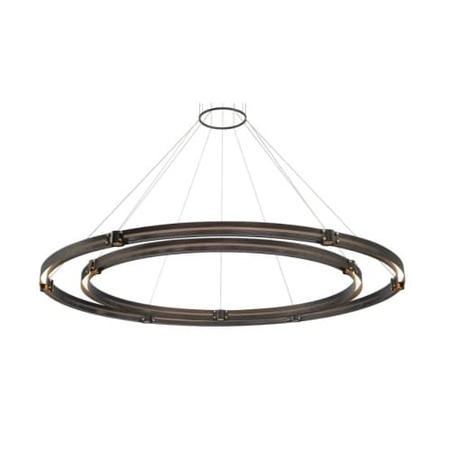 Eurofase 62-in 170W 2-Tier Round Admiral Chandelier, 6780 lm, 120V, 3000K