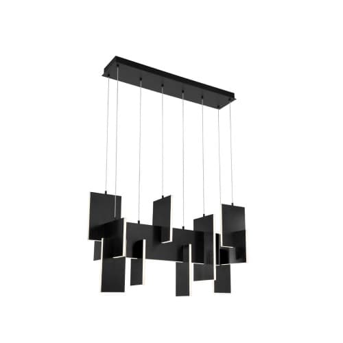 Eurofase 42-in 129W LED Chandelier, Dim, 7700 lm, 120V, 3000K, Black