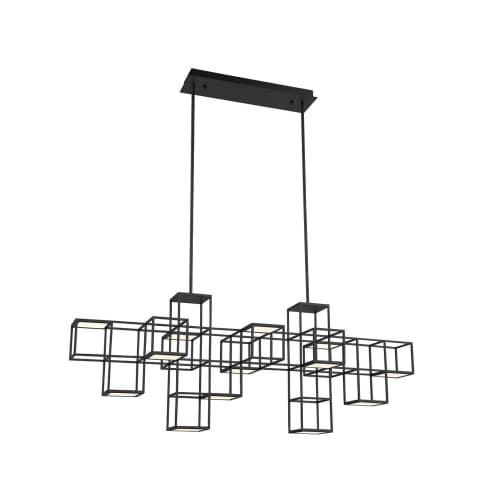 Eurofase 55.25-in 74W LED Chandelier, Dim, 4000 lm, 120V, 3000K, Black