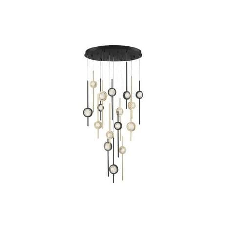 Eurofase 32-in 90W LED Chandelier, Dim, 120V, 3800 lm, 3000K, Mixed