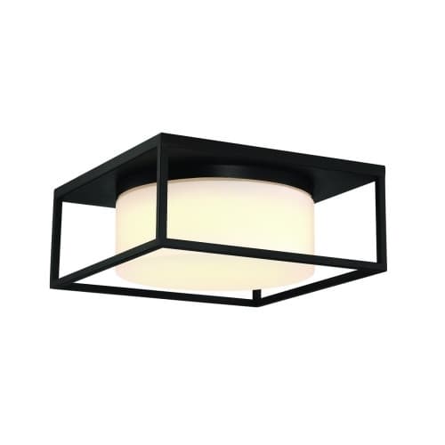 Eurofase 13-in 60W Outdoor Flush Mount, 2-Light, 120V, Satin Black