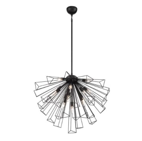 Eurofase 30-in 520W Dendelio Chandelier, 13-Light, E12, 120V, Black