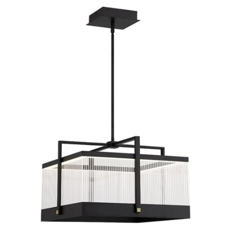 Eurofase 42-in 55W LED Pendant, Dim, 120V, 1020 lm, 3500K, Black 