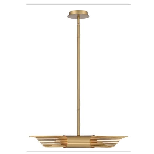 Eurofase 24-in 8W LED Chandelier, Dim, 120V, 200 lm, 3000K, Gold