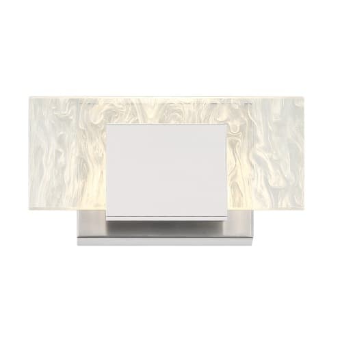 Eurofase 8-in 4.2W Kasha LED Vanity, 1-Light, 190 lm, 120V, 3000K, Nickel