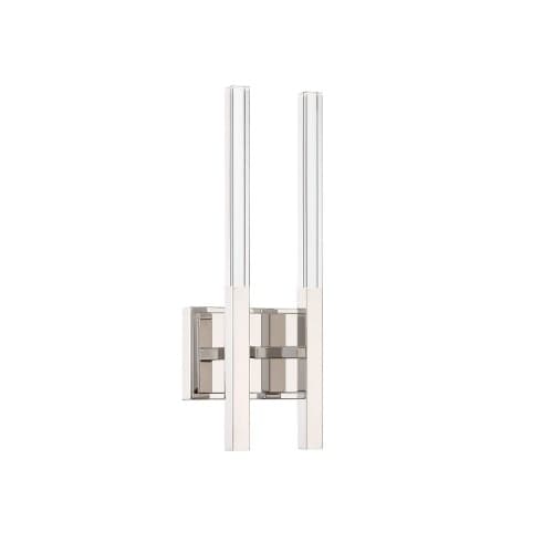 Eurofase 18-in 12W Benicio LED Wall Sconce, 2-Light, 120V, 3000K, Nickel