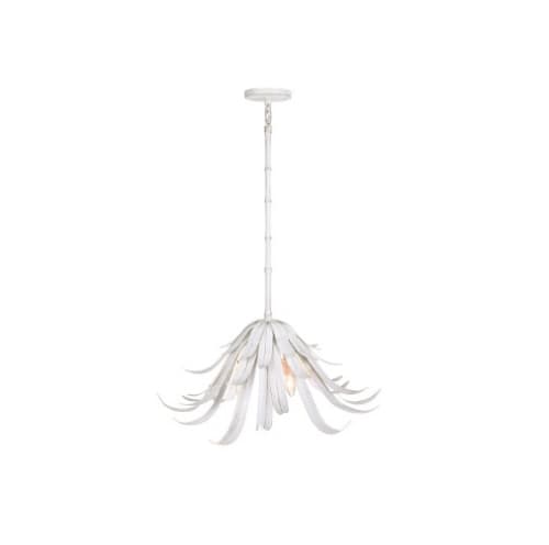 Eurofase 24-in 120W Kagra Chandelier, 3-Light, E12, 120V, Distressed White