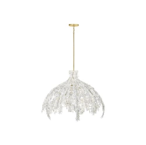 Eurofase 48-in 360W Jalore Chandelier, 6-Light, E26, 120V, Distressed White