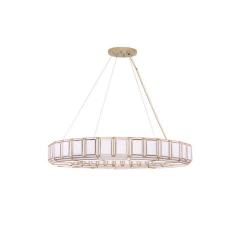 Eurofase 48-in 640W Belmont Chandelier, 16-Light, E26, 120V, Antique Brass