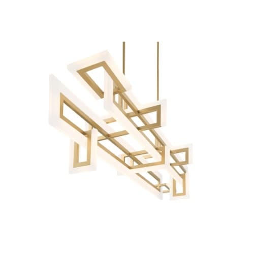 Eurofase 55-in 150W Inizio LED Chandelier, 4315 lm, 120V, 3000K, Gold