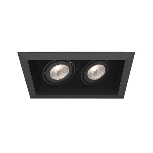 Eurofase 100W Recessed Light w/ Trim, 2-Light, GU10, 120V, Black/Black