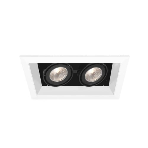 Eurofase 100W Recessed Light w/ Trim, 2-Light, GU10, 120V, White/Black