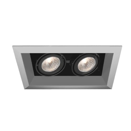 Eurofase 100W Recessed Light w/ Trim, 2-Light, GU10, 120V, Platinum/Black