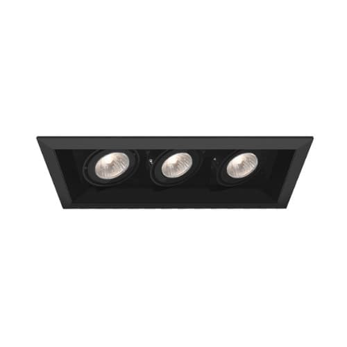 Eurofase 150W Recessed Light w/ Trim, 3-Light, GU10, 120V, Black/Black