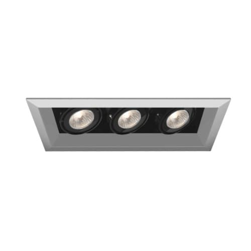 Eurofase 150W Recessed Light w/ Trim, 3-Light, GU10, 120V, Platinum/Black