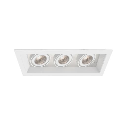 Eurofase 150W Recessed Light w/ Trim, 3-Light, GU10, 120V, White/White