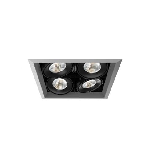 Eurofase 104W Recessed Light w/ Trim, Square, 4-Light, 20°, 120V, 4000K, PT/BK