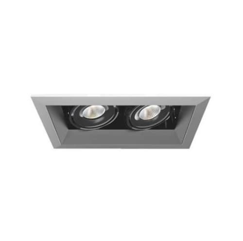 Eurofase 30W Recessed Light w/ Trim, 2-Light, 20°, 120V, 3500K, Platinum/Black