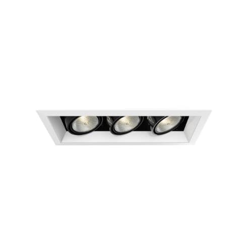 Eurofase 150W Recessed Light w/ Trim, 3-Light, PAR20, 120V, White/Black