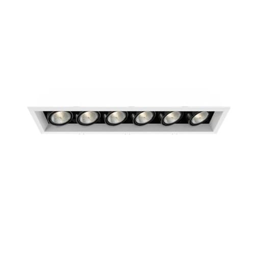 Eurofase 200W Recessed Light w/ Trim, Linear, 6-Light, PAR20, 120V, White/Black