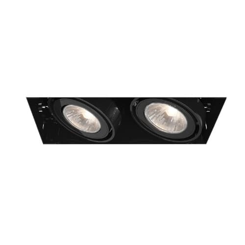 Eurofase 100W Recessed Light w/o Trim, 2-Light, GU10, 120V, Black