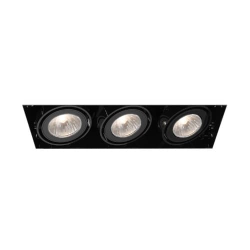 Eurofase 150W Recessed Light w/o Trim, 3-Light, GU10, 120V, Black