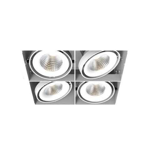 Eurofase 12-in 104W Recessed Downlight, Quad, Wide, 120V, 1000 lm, 3500K, BK