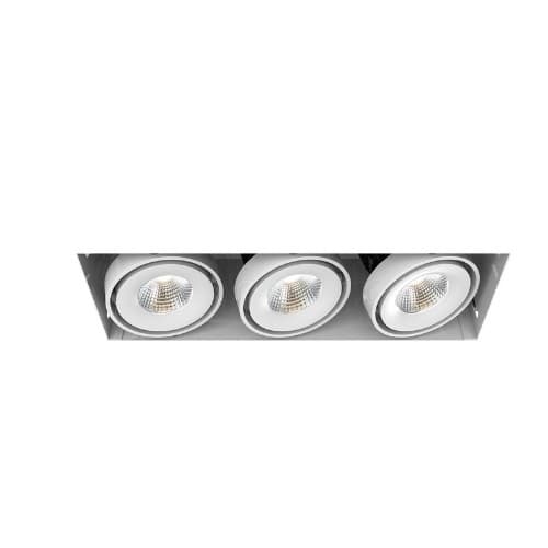 Eurofase 12-in 45W Recessed Downlight, 3-Light, Wide, 120V, 3870 lm, 3000K, WH