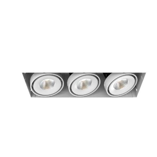 Eurofase 12-in 45W Recessed Downlight, 3-Light, Flood, 120V, 3870 lm, 3500K, WH