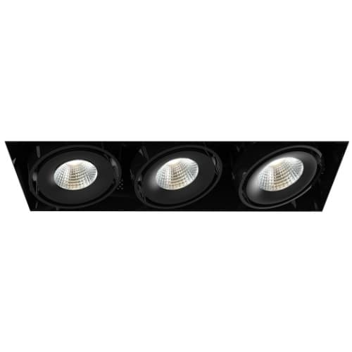 Eurofase 12-in 45W Recessed Downlight, 3-Light, Flood, 120V, 3870 lm, 4000K, BK