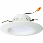 Euri Lighting 4000K 13W 800lm 4 in. Fixed Recessed LED Retrofit Kit Downlight