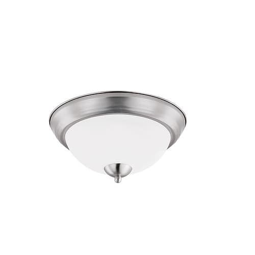 Euri Lighting 19W 15" LED Flush Mount Ceiling Light, Round, 1500 lm, 3000K, Acid Etch